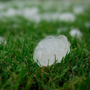 hailstone grass lawn hail